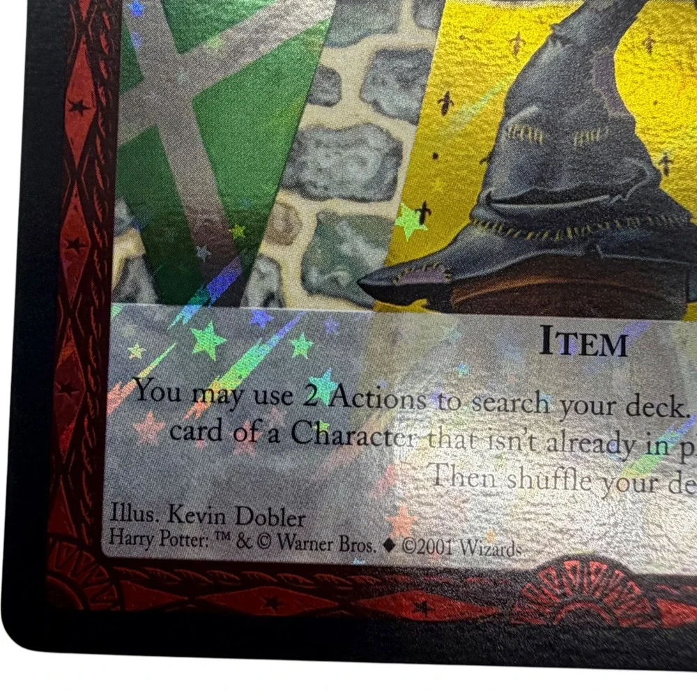Harry Potter TCG The Sorting Hat 29/80 Rare Foil 2001 Wizards of the Coast Card